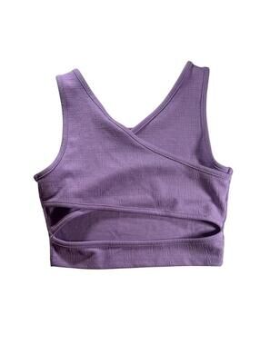 Roxy Lavender Wrap Back Crop Tank Top